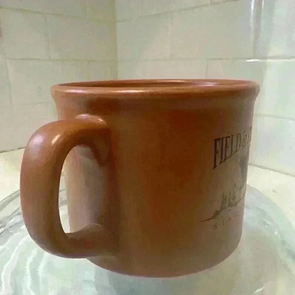 Field & Stream Mug Cup Brown Large Stoneware Soup Coffee Outdoor Adventu…